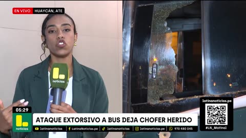 Ataque extorsivo en paradero de Huaycán: Criminal balea a chofer de bus y lo dejan herido