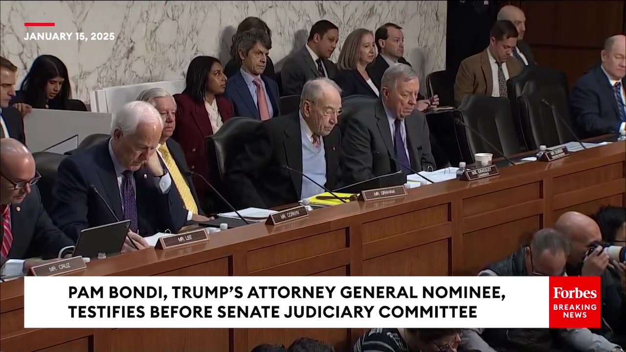 Chuck Grassley Straight-Up Lists 'Abuses' By Biden DOJ At Top Of Pam Bondi Confirmation Hearing