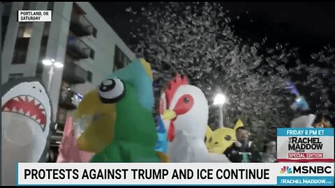 Maddow Praises Inflatable Animals, Bananas, & Naked Cyclists — Calls Portland "Wonderful And Weird"