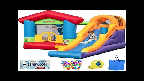 OLAKIDS Inflatable Bounce House Kids Jumping Castle with Slide Basketball Rim Climbing Review