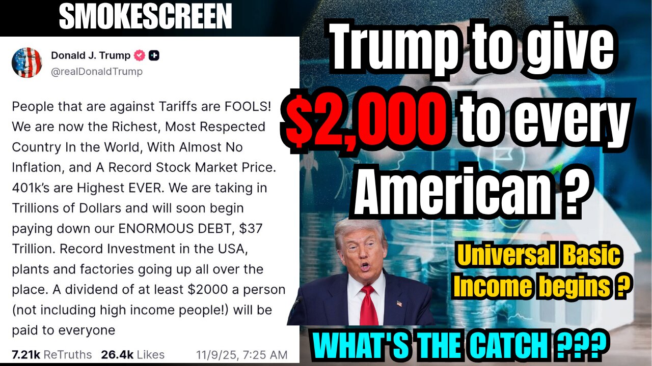 Trump To Give Each American $2,000 From 'Tariffs' ? | Bribery For The Illusion (WARNING)