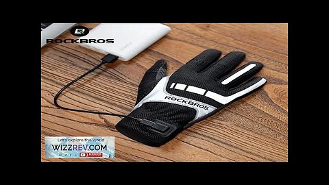 ROCKBROS Warm Bicycle Women Men's Gloves Winter SBR Touch Screen USB Heated Review