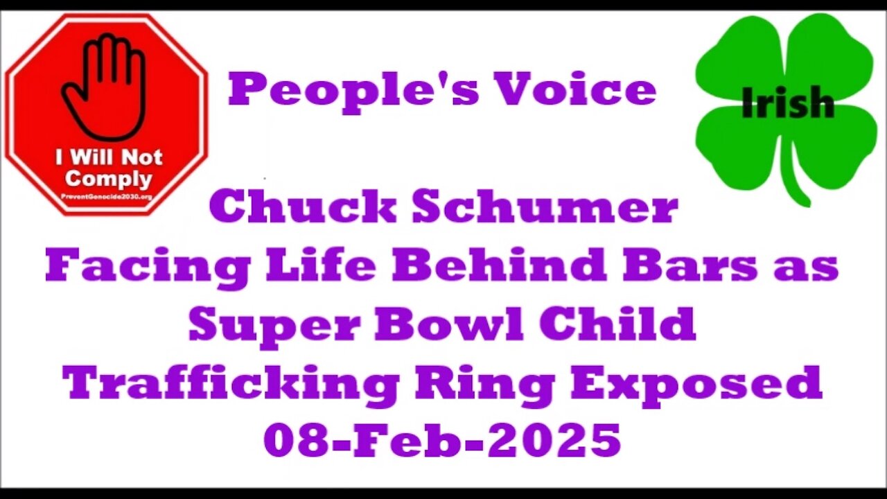 Chuck Schumer Facing Life Behind Bars as Super Bowl Child Trafficking Ring Exposed 08-Feb-2025