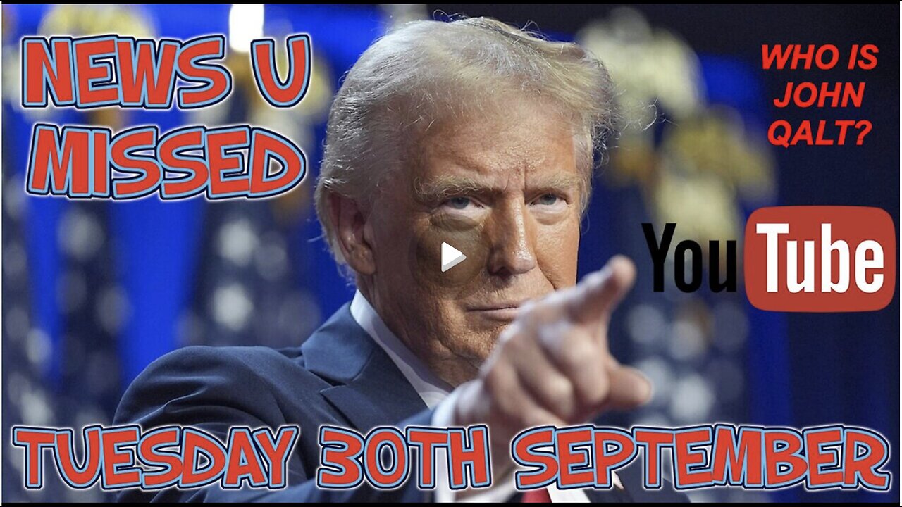 NEWS U MISSED TUESDAY 30TH SEPT 2025 WITH PAUL BROOKER. WHO IS JOHN QALT?