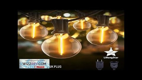 LED G40 Bulb String Lights 50 FT Waterproof Indoor Outdoor Garden Garland Review