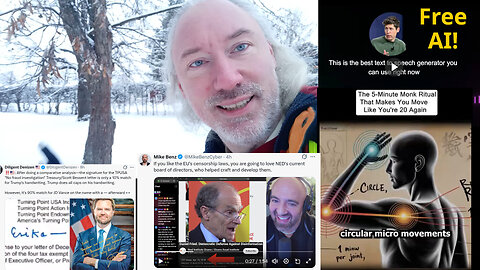 Upscrolled rusar. Giftigt Kanada får aprilval. Isolycka, ICE skyddar DoJ? Bra Chabad? AI-företag