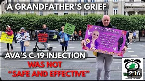 Ava O’Brien’s Grieving Grandfather Joe speaks at WakeUpéiRe information Drop in Dublin City.