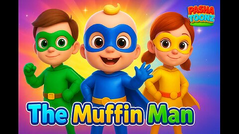 The Muffin Man Song | Superhero Rescue Adventure 🦸 | Nursery Rhymes & Kids Songs | PashaToonz