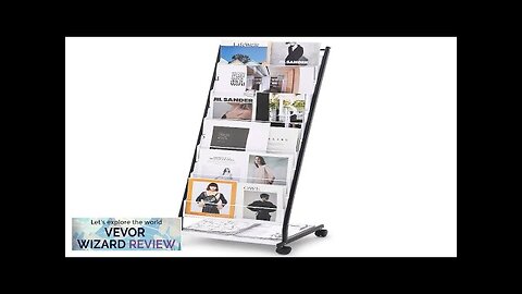 VEVOR Brochure Display Rack 6-Tier Magazine Literature Display Stand Floor Standing Review