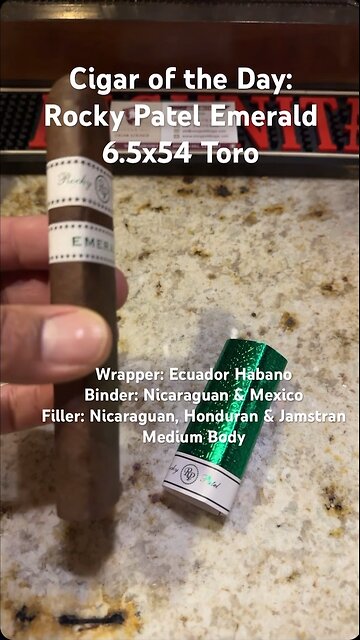 Rocky Patel Emerald 6.5x54 Toro #CigarOfTheDay #CigarReview #RockyPatel