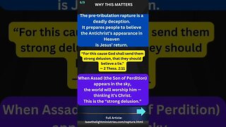 Warning: Antichrist Pre-tribulation Rapture Deception