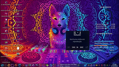 Biglinux Kde custom desktop acid vibe music
