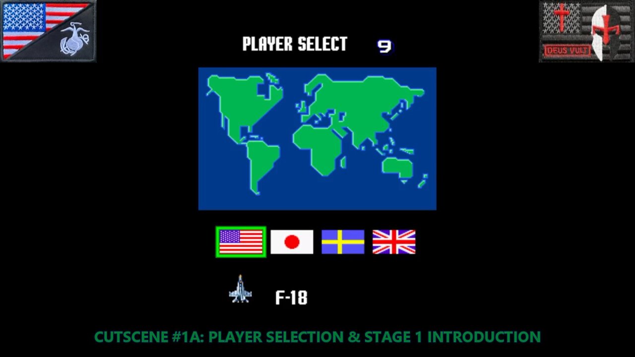 The Cutscene Project: "Aero Fighters" [Keaton (F-18] (Arcade - 1992) [NA Version]