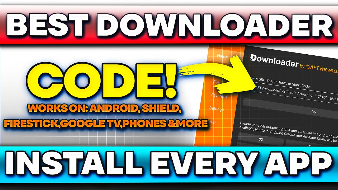 BEST DOWNLOADER CODE FOR ANDROID TV, FIRESTICK AND MORE!