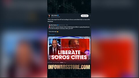 Trump Will Liberate Soros Cities - Alex Jones on X