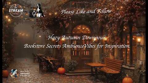 Hazy Autumn Downpour Bookstore Secrets Ambience
