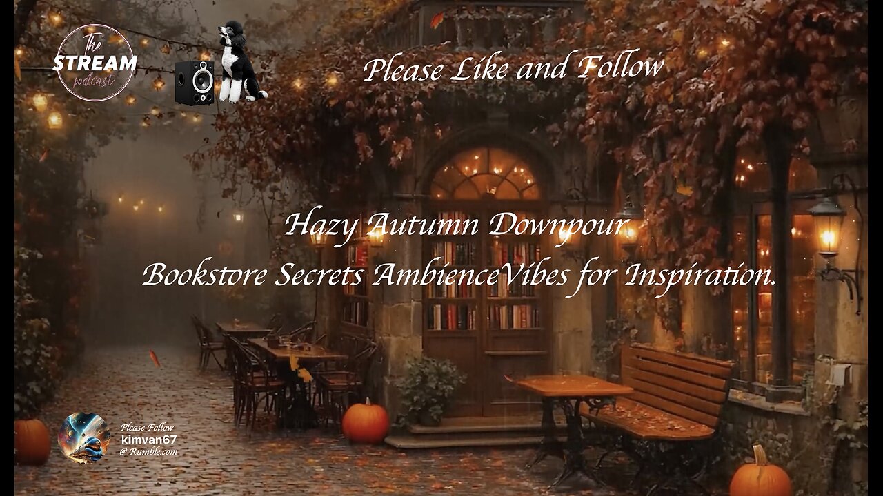 Hazy Autumn Downpour Bookstore Secrets Ambience