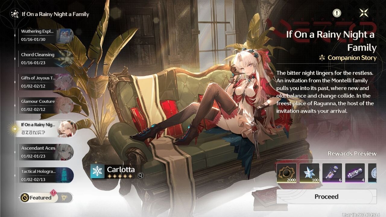 Carlotta Character Story : "If On a Rainy Night a Family" Wuthering Waves version 2.0