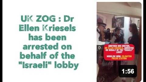 🚨 ⚠️ Dr Ellen Kriesels has been arrested on behalf of the “israeli” lobby
