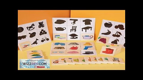 Montessori Shape Matching Board Game Find Shadow Matched Images Animal Fruit Blocks Review