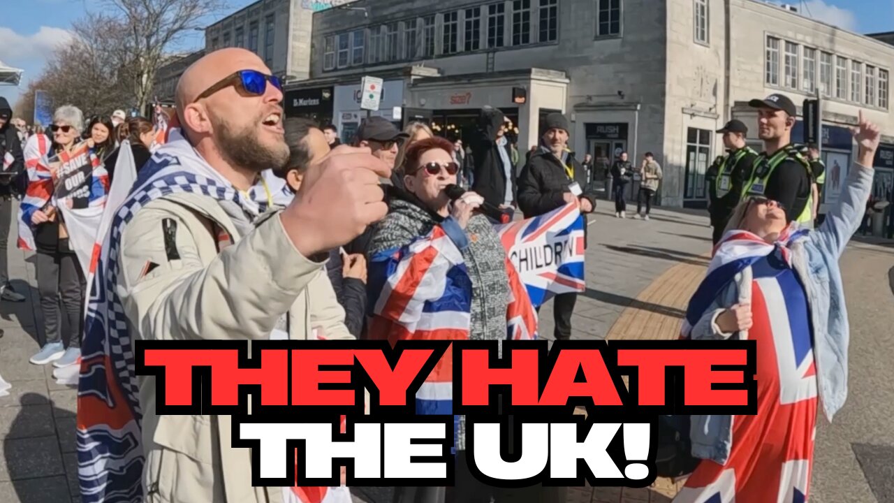 ANTIFA THUGS TEAR UP BRITISH FLAG & LAUGH...(Part 2)
