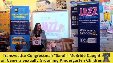 Transvestite Congressman "Sarah" McBride Caught on Camera Sexually Grooming Kindergarten Children