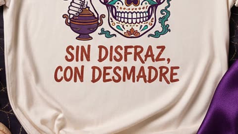 ¿Lista para el desmadre sin filtros? Esta camiseta es puro fuego mexicano #díaDeMuertos #estiloMexa