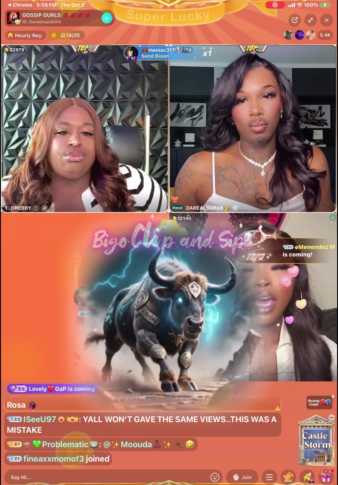 Gossip Gurls opening segment speaking on other broadcasters being jealous 10/2/25 #bigoclipandsip