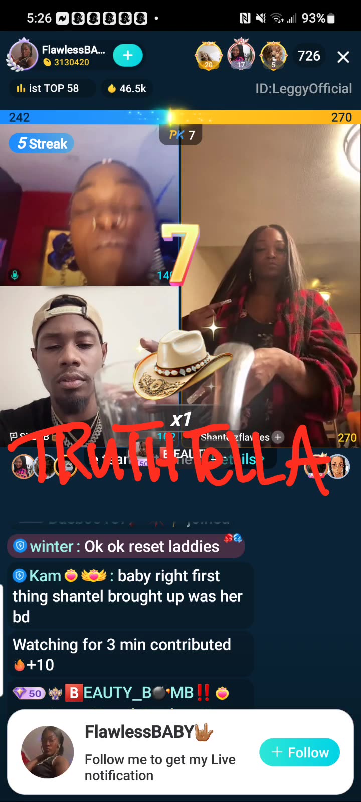 FLAWLESS BABY VS. SHANTEL FLAWLESS & SIRBBB TEAM PK