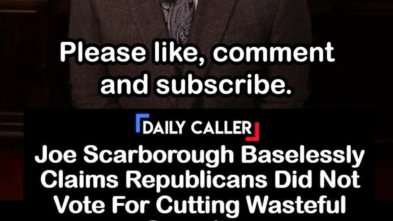 MSNBC's Joe Scarborough Claims Republicans Did Not Vote For Cutting Wasteful Spending