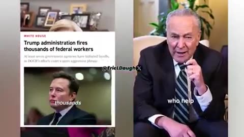 Chuck Schumer and Elizabeth Warren posted the exact same deep state democrat script against Trump