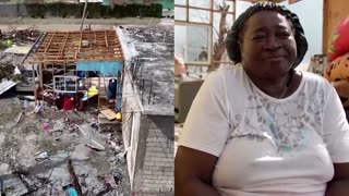 Home in ruins, Jamaican hurricane victim cries 'to ease the pain'