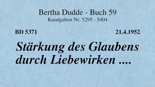 BD 5371 - STÄRKUNG DES GLAUBENS DURCH LIEBEWIRKEN ....