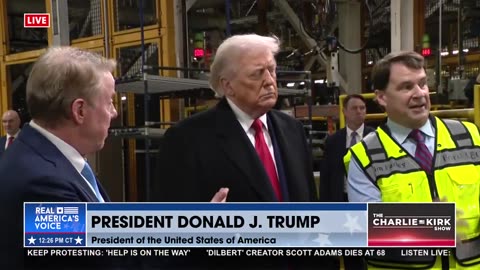 POTUS IN DETROIT TOURING A FORD PLANT