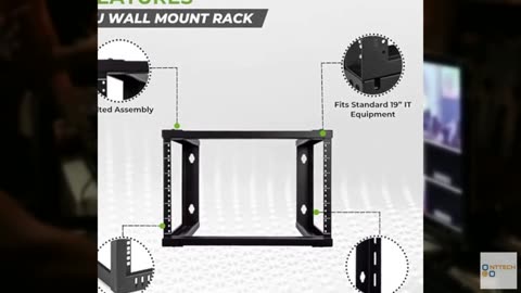 NavePoint 6U Wall Mount Open Frame 19 Inch Server Equipment Rack Threaded 16 inc