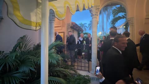Vem Miller at Mar A Lago with President Trump in the house, Feb 18, 2025