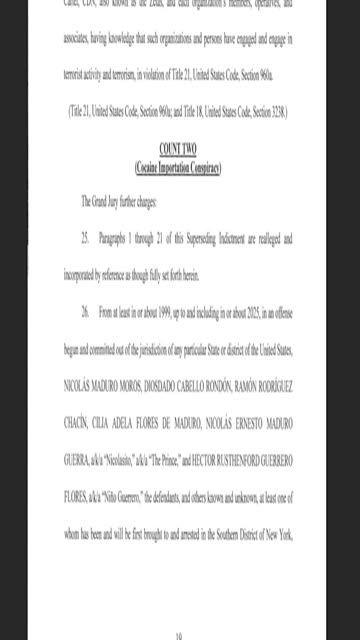 Why was Maduro only charged with Conspiracy?