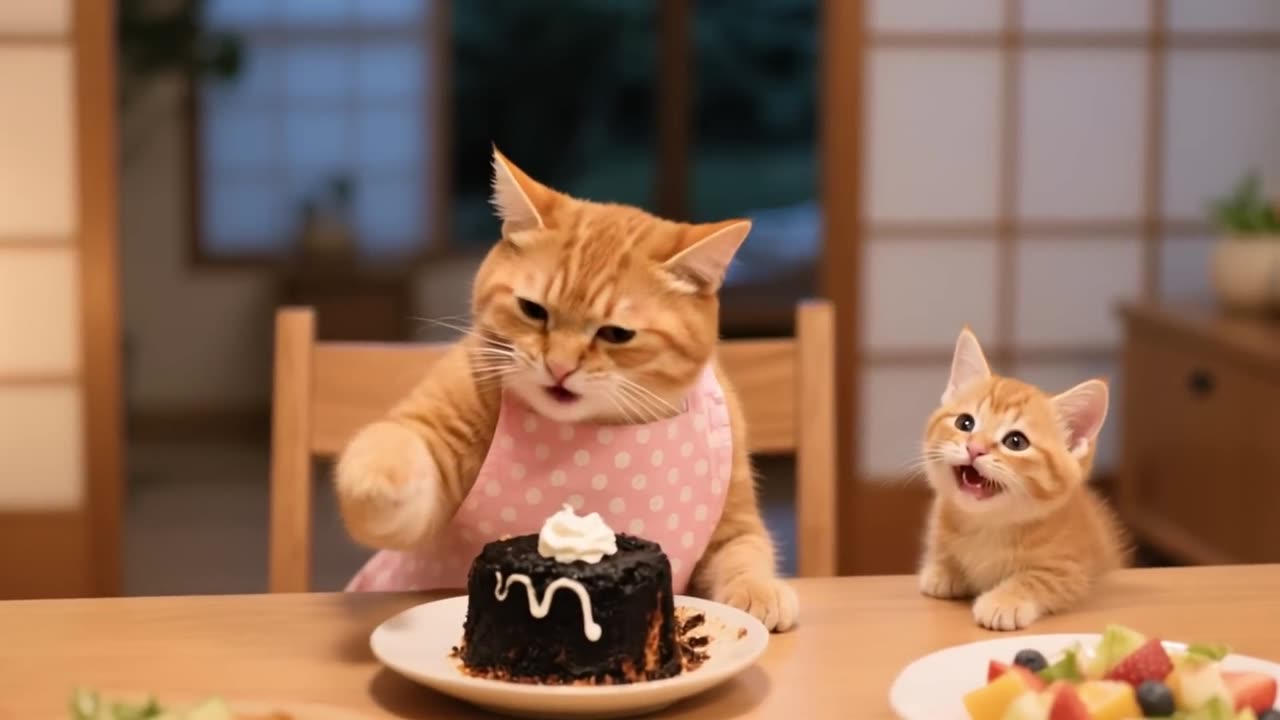 Busy Mama Cat Forgot to Pick Up Kitten – Thankfully, Kitten Came Home and Took Care of Everything!