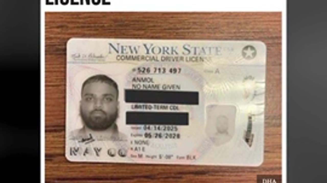 NYS Gives "No Name Given" Driver's License