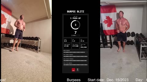 Everyday 300 push ups and 150 Burpees!