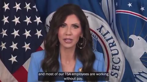 Noem Blasts Democrats for Shutting Down the Government in Airport Public Service Announcement
			