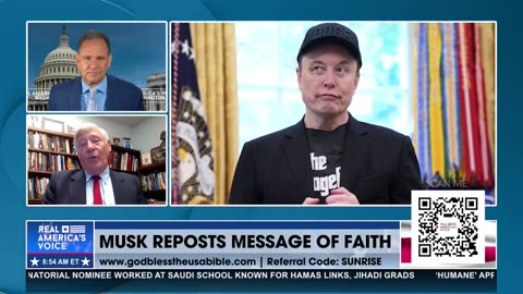 ELON REPOSTS MESSAGE OF FAITH 
