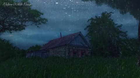 Sleep Instantly with Heavy Rainstorm & Thunder Sounds on the Roof in Forest at Night