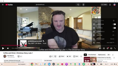 Rob Reed Looses Worship Pastor Position\Cuthbert Has Mod Wrench on Reed's YouTube Channel 17 Dec 25