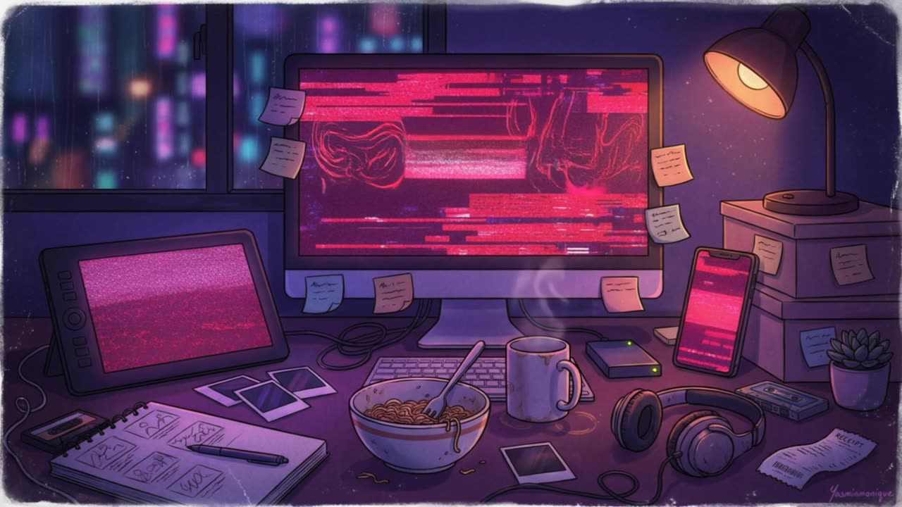 Work session at night | be present, be focused