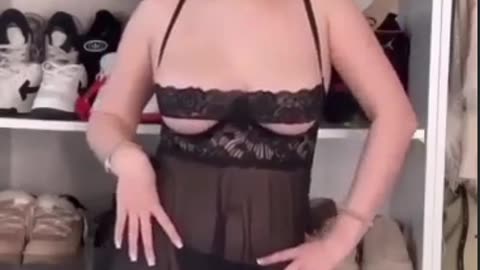 Brooke in a sheer top and bottom