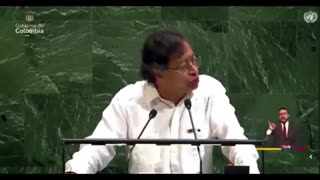 Gustavo Petro, delivers a speech at the UN General Assembly