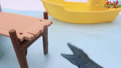 Moving Dinosaurs from Ship to House with Heavy Equipment