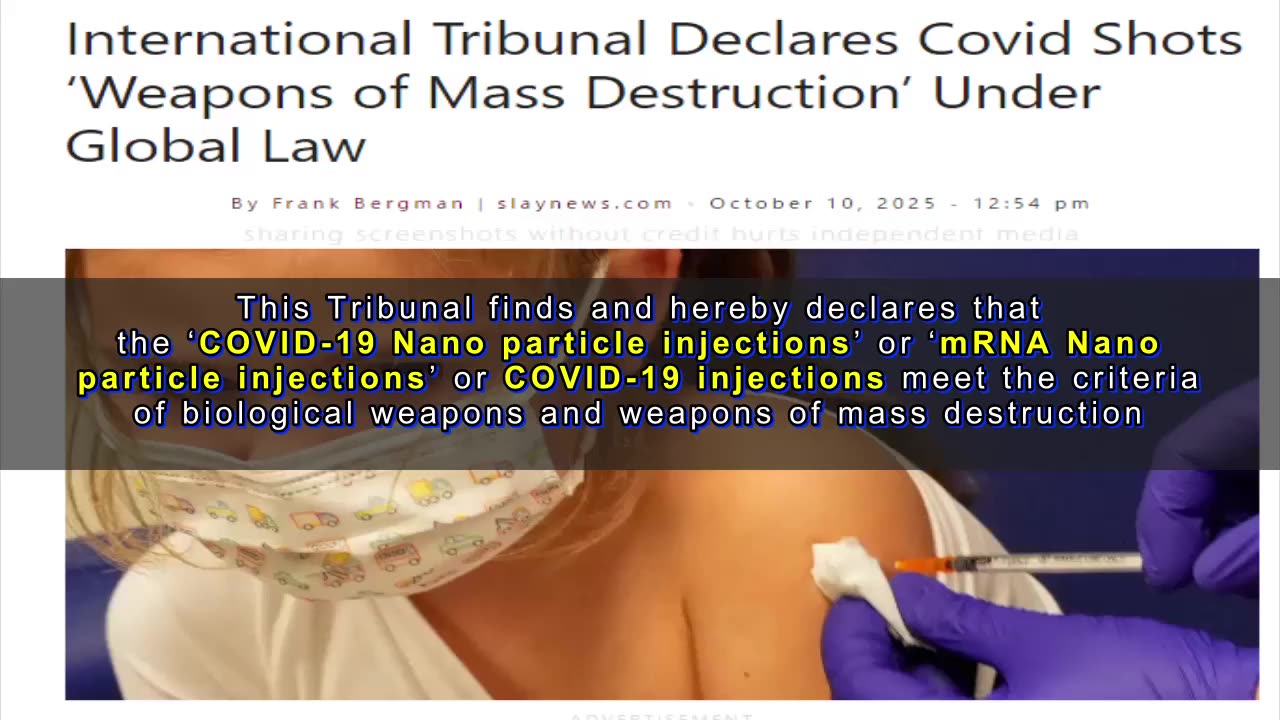 Internationally Recognized Court Declares COVID-19 Injections To Be Bioweapons And Weapons Of Mass Destruction