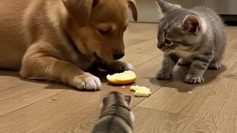 Puppy’s Snack Victory! Sorry, Kitty & Hamster